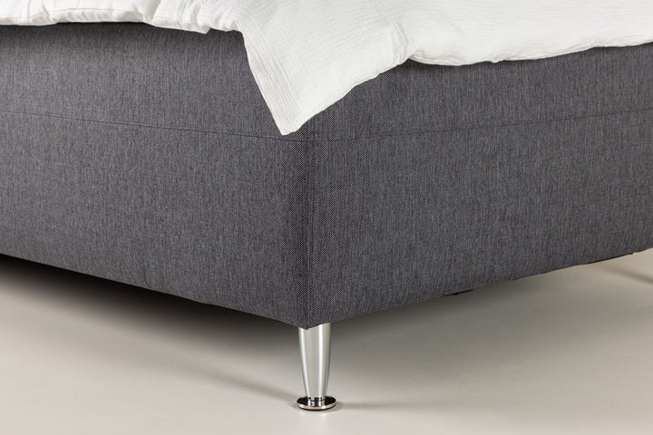 Venture Home Mesa Bed 120*200 - Matte Silver / Dark grey Fabric Lino 12