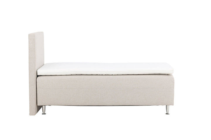 Venture Home Mesa Bed 90*200 - Matte Silver / Beige Fabric Lino 02