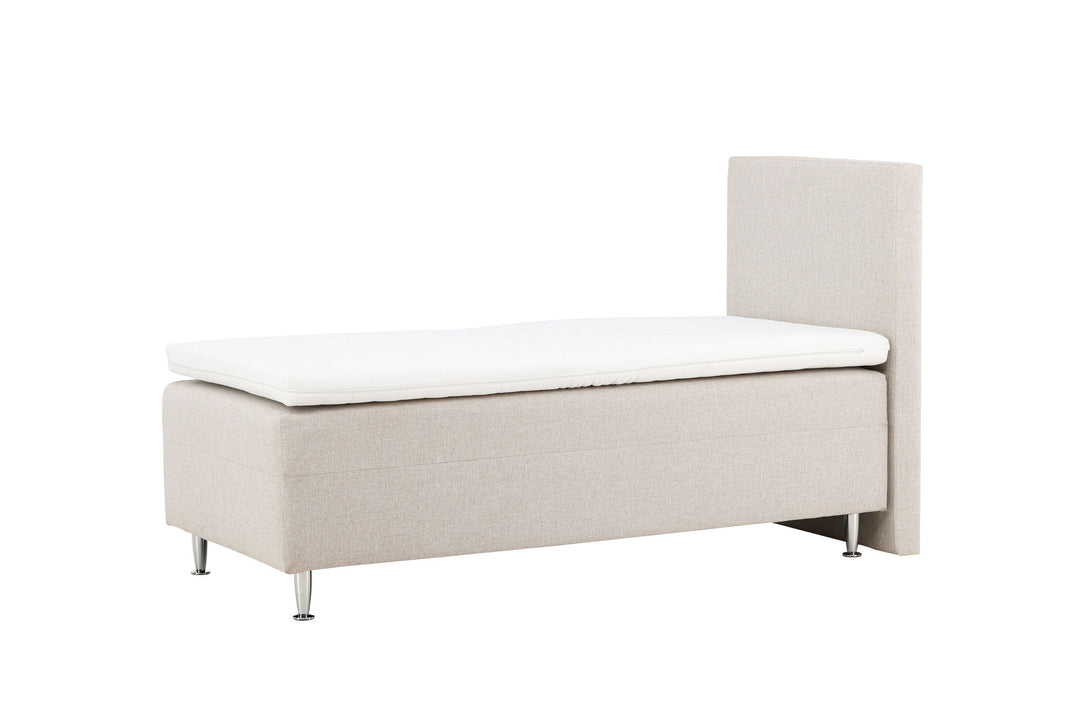 Venture Home Mesa Bed 90*200 - Matte Silver / Beige Fabric Lino 02