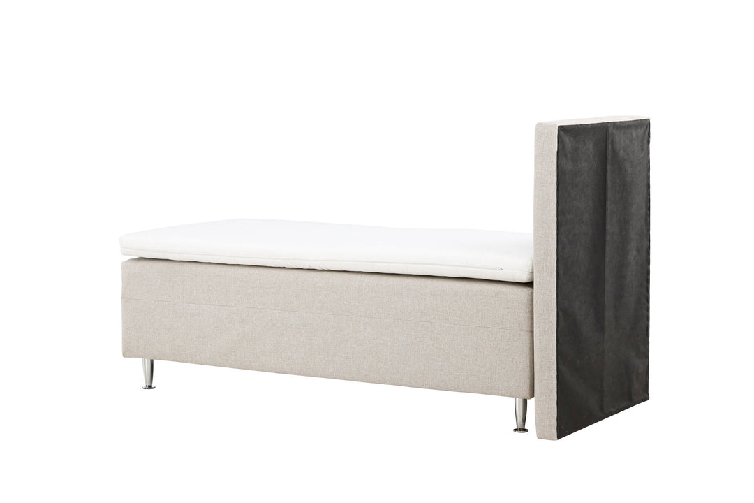Venture Home Mesa Bed 90*200 - Matte Silver / Beige Fabric Lino 02