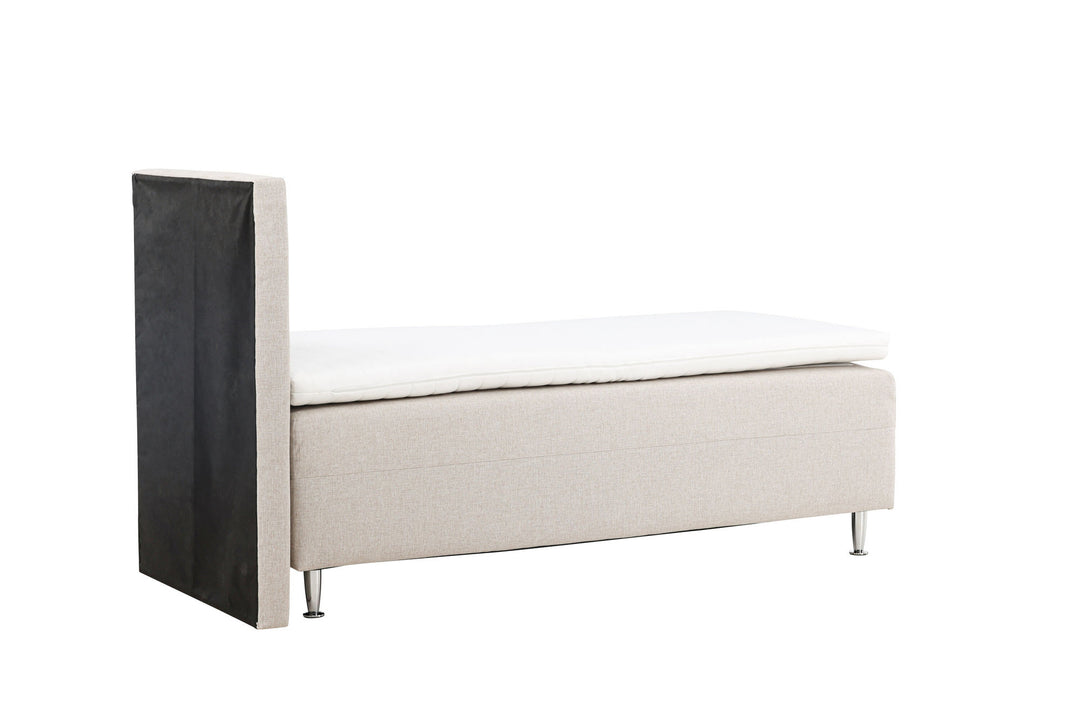 Venture Home Mesa Bed 90*200 - Matte Silver / Beige Fabric Lino 02