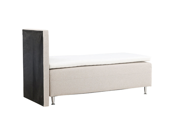 Venture Home Mesa Bed 90*200 - Matte Silver / Beige Fabric Lino 02