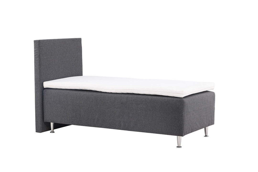 Venture Home Mesa Bed 90*200 - Matte Silver / Dark grey Fabric Lino 12