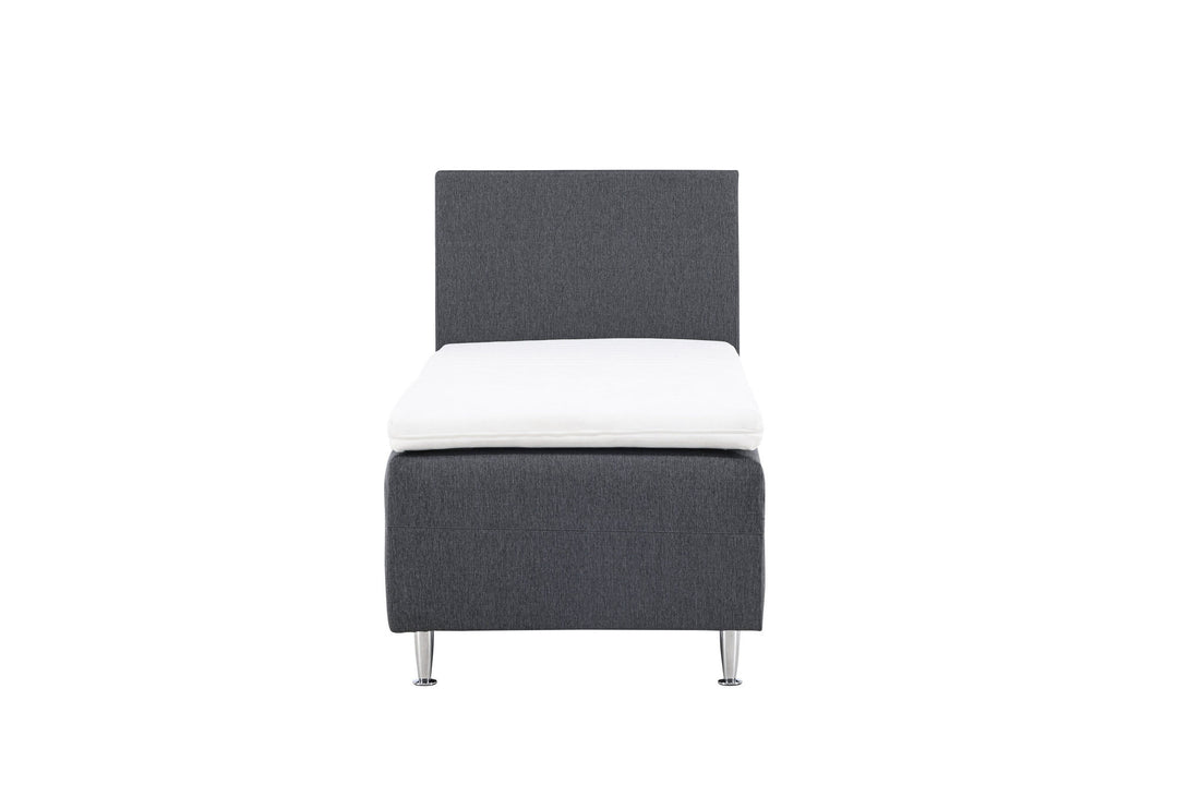 Venture Home Mesa Bed 90*200 - Matte Silver / Dark grey Fabric Lino 12