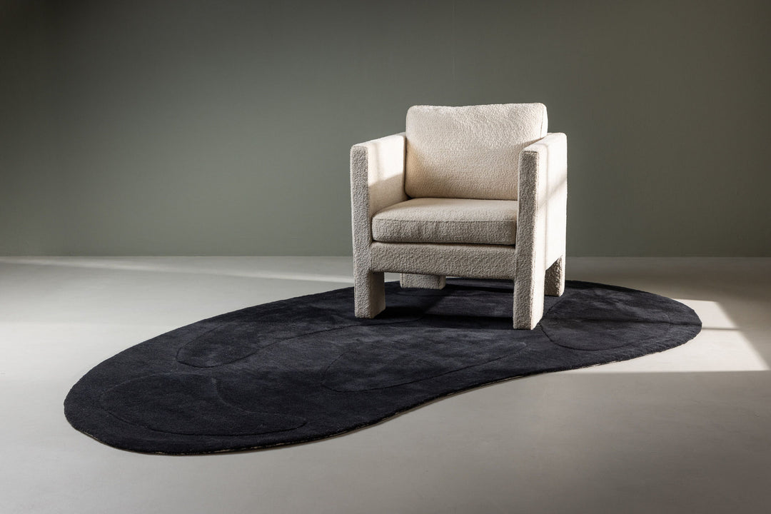 Venture Home Enard Wool Blend w Cloth backing - 290*175-  -Oval -Black
