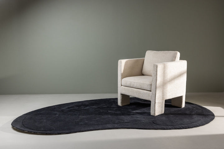 Venture Home Enard Wool Blend w Cloth backing - 290*175-  -Oval -Black