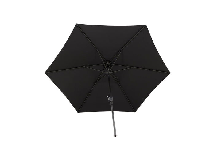 Venture Home Leeds Umbrella - 3m - Grey Alu / Black Fabric