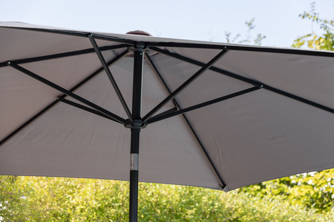 Venture Home Leeds Umbrella - 3m - Grey Alu / Grey Fabric
