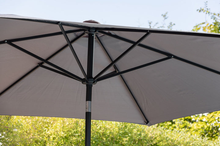 Venture Home Leeds Umbrella - 3m - Grey Alu / Grey Fabric
