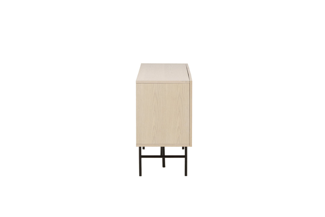 Vind Björkön Low Cabinet Storage - Whitewash / Faneer