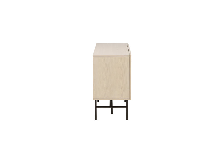 Vind Björkön Low Cabinet Storage - Whitewash / Faneer