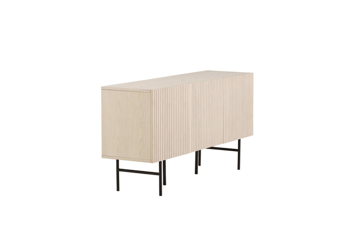 Vind Björkön Low Cabinet Storage - Whitewash / Faneer