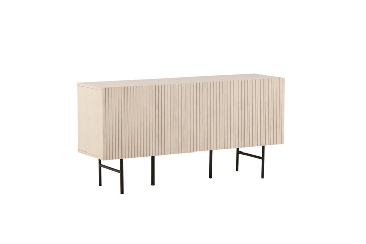 Vind Björkön Low Cabinet Storage - Whitewash / Faneer