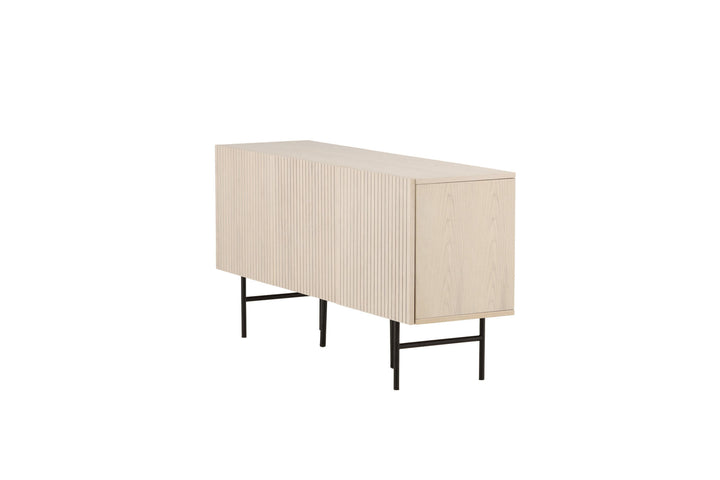 Vind Björkön Low Cabinet Storage - Whitewash / Faneer