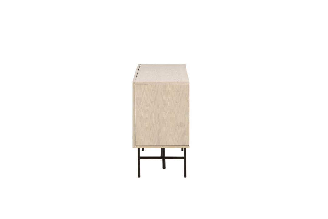 Vind Björkön Low Cabinet Storage - Whitewash / Faneer
