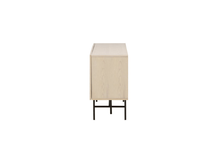 Vind Björkön Low Cabinet Storage - Whitewash / Faneer