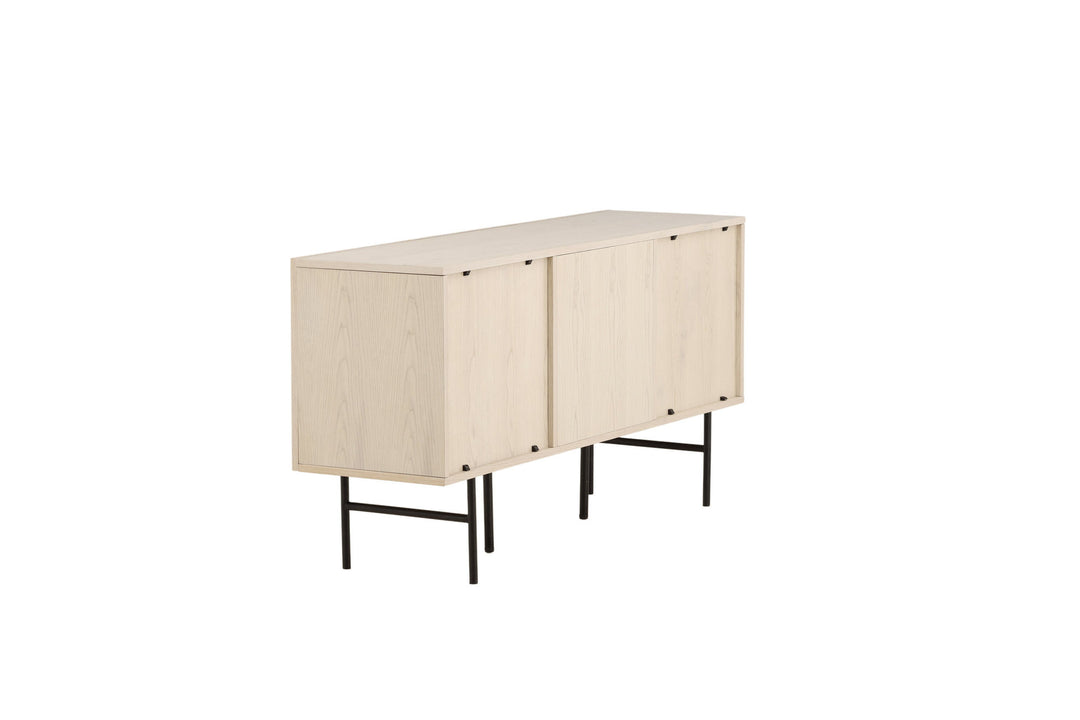 Vind Björkön Low Cabinet Storage - Whitewash / Faneer