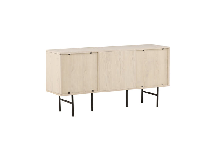 Vind Björkön Low Cabinet Storage - Whitewash / Faneer