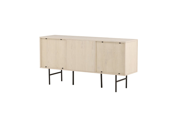 Vind Björkön Low Cabinet Storage - Whitewash / Faneer