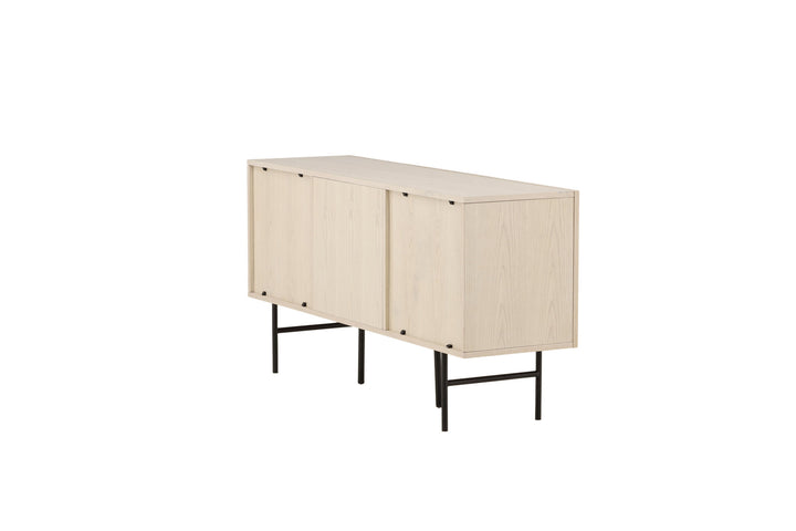 Vind Björkön Low Cabinet Storage - Whitewash / Faneer