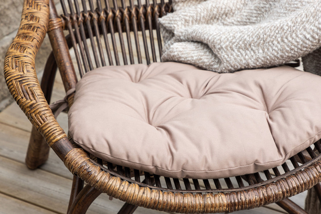 Venture Home Ella Loungechair Rattan - Dark walnut / Beige - Ersätter 6109-101