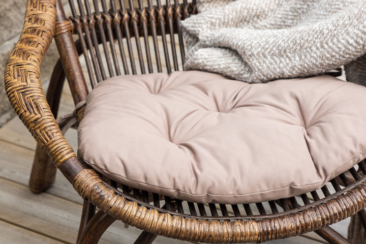 Venture Home Ella Loungechair Rattan - Dark walnut / Beige - Ersätter 6109-101