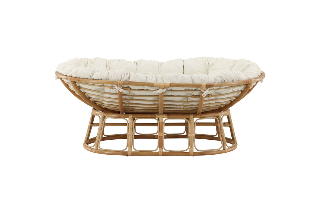 Venture Home Mamasan Rattan Love Seat Nature - Double - Offwhite cushion - Ersätter 2107-101
