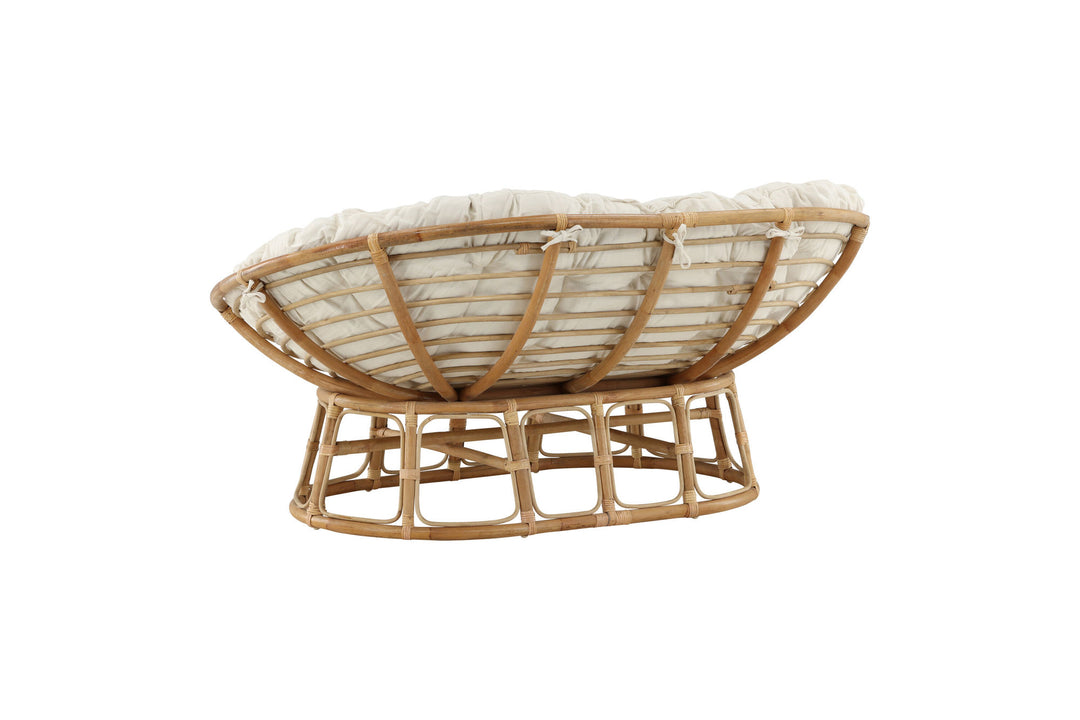 Venture Home Mamasan Rattan Love Seat Nature - Double - Offwhite cushion - Ersätter 2107-101