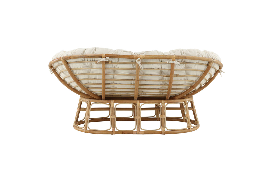 Venture Home Mamasan Rattan Love Seat Nature - Double - Offwhite cushion - Ersätter 2107-101