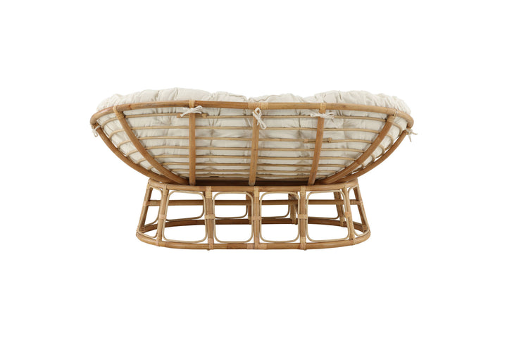 Venture Home Mamasan Rattan Love Seat Nature - Double - Offwhite cushion - Ersätter 2107-101