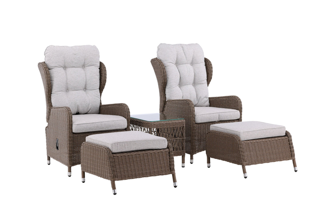 Venture Home Washington Folding Lounge set - Nature/Nature - Ersätter 8192-089