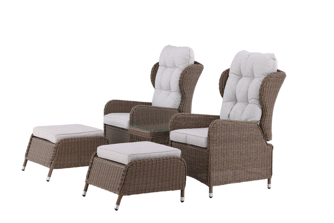 Venture Home Washington Folding Lounge set - Nature/Nature - Ersätter 8192-089