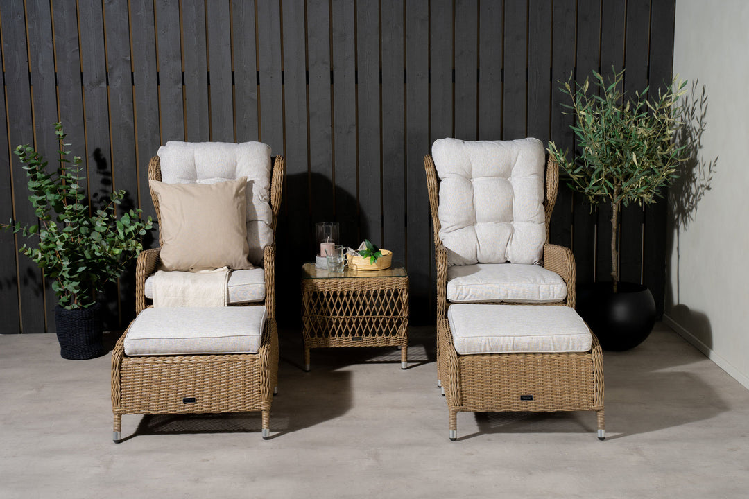 Venture Home Washington Folding Lounge set - Nature/Nature - Ersätter 8192-089
