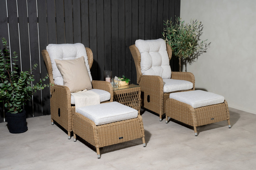 Venture Home Washington Folding Lounge set - Nature/Nature - Ersätter 8192-089
