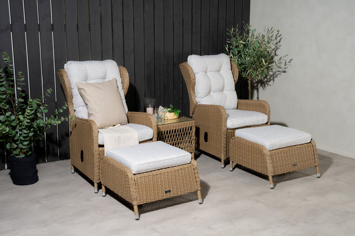 Venture Home Washington Folding Lounge set - Nature/Nature - Ersätter 8192-089