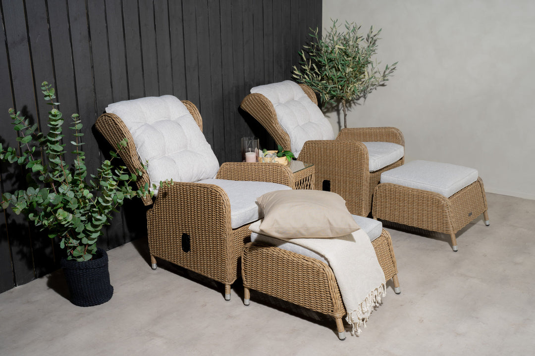 Venture Home Washington Folding Lounge set - Nature/Nature - Ersätter 8192-089