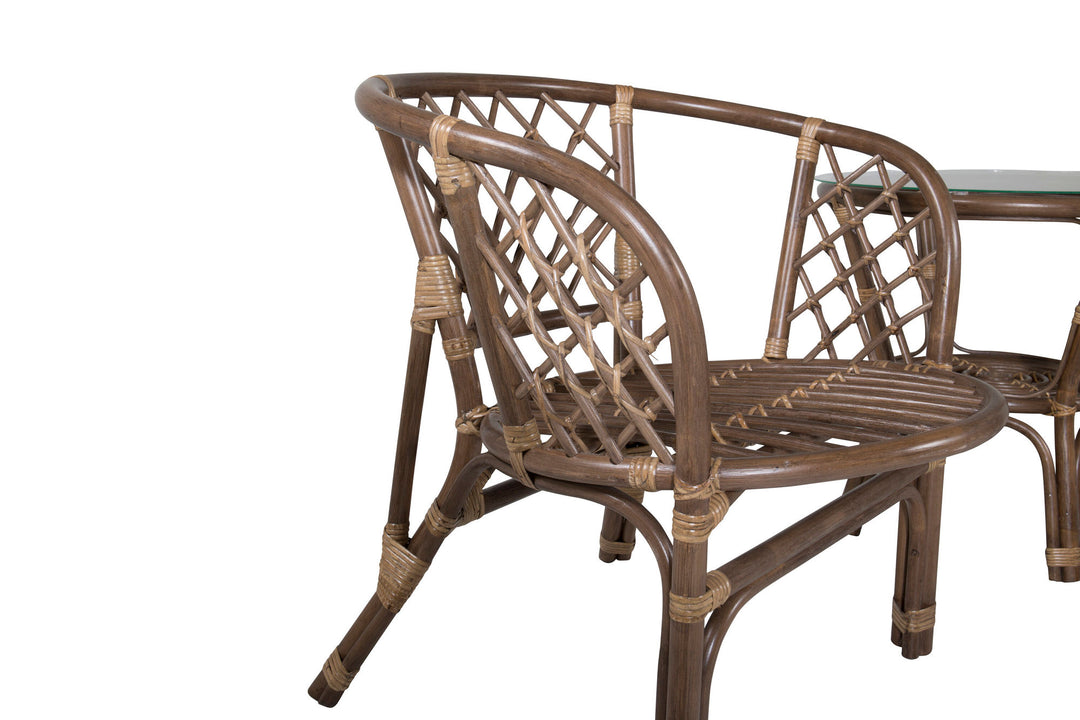 Venture Home Wera Café set (2+1) Rattan / Offwhite Cushion - Ersätter 1573-6011