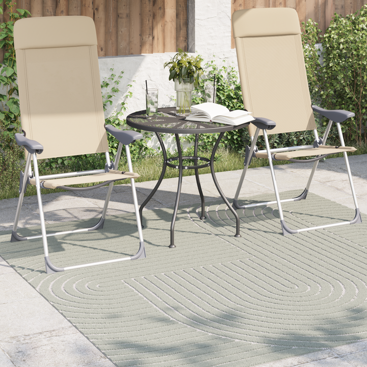 Områdetæpper Firkantet PALMERAS Grøn 200 x 200 cm Polyester