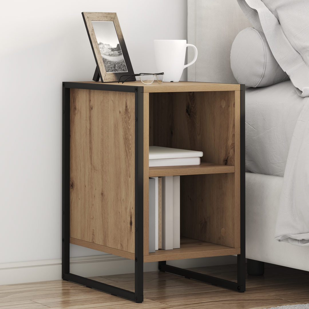 Sengebord 2 pcs Artisan eg 39,5 x 30 x 50 cm Konstrueret træ