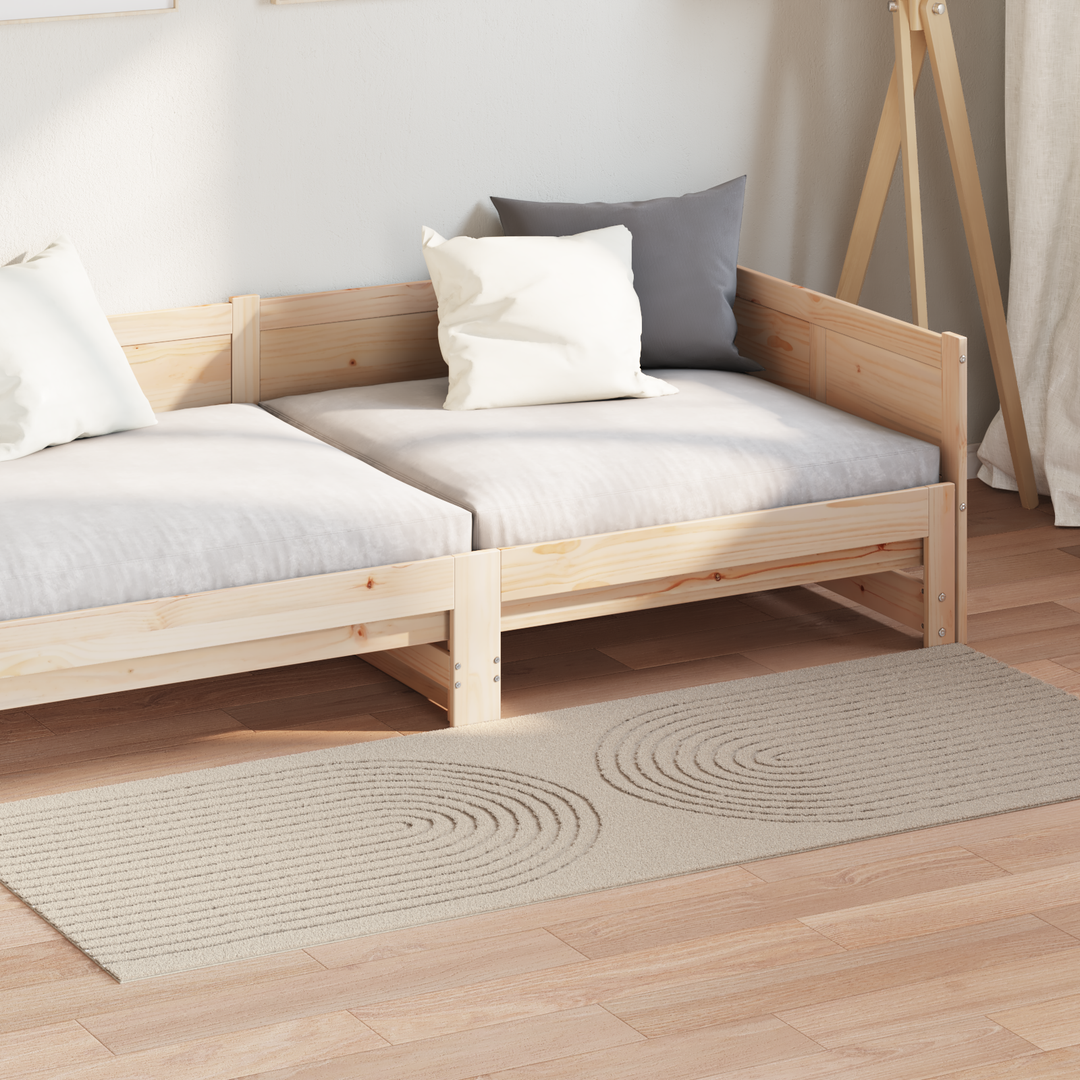 Områdetæpper Rektangulær GALATI Beige 150 x 80 cm Polyester