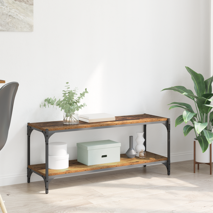 TV-skab Gammelt træ 100x33x41cm Ingeniørt træ og jern