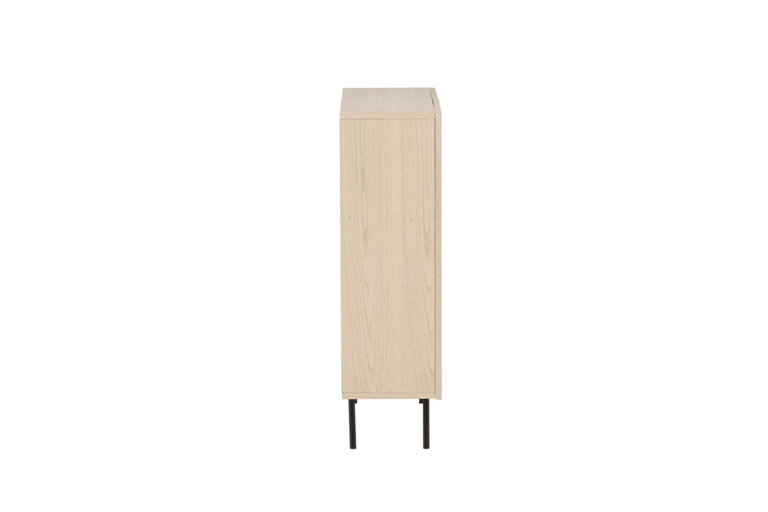 Vind Björkön High Cabinet Storage - Whitewash / Oak/faneer