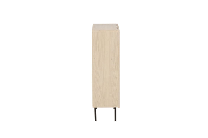 Vind Björkön High Cabinet Storage - Whitewash / Oak/faneer