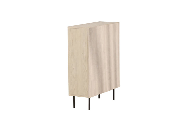 Vind Björkön High Cabinet Storage - Whitewash / Oak/faneer