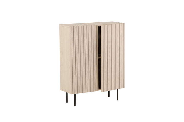 Vind Björkön High Cabinet Storage - Whitewash / Oak/faneer