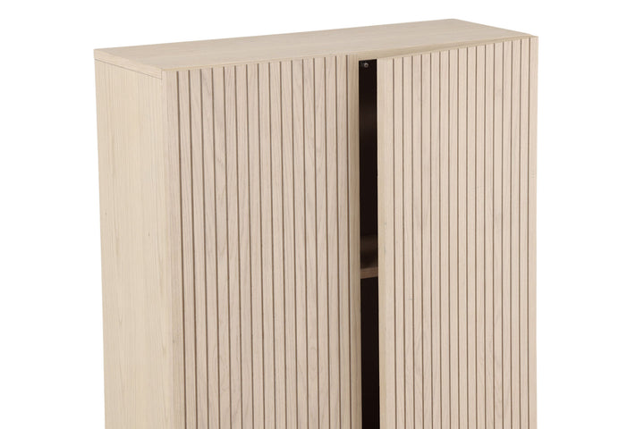 Vind Björkön High Cabinet Storage - Whitewash / Oak/faneer