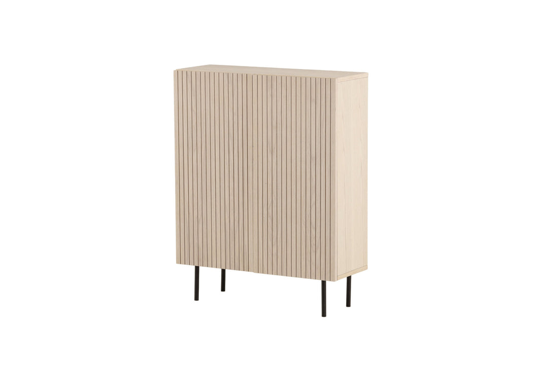 Vind Björkön High Cabinet Storage - Whitewash / Oak/faneer