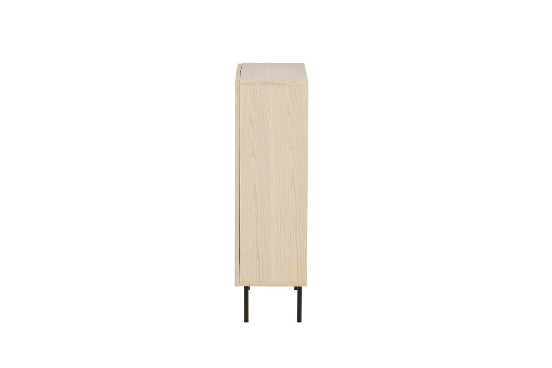 Vind Björkön High Cabinet Storage - Whitewash / Oak/faneer