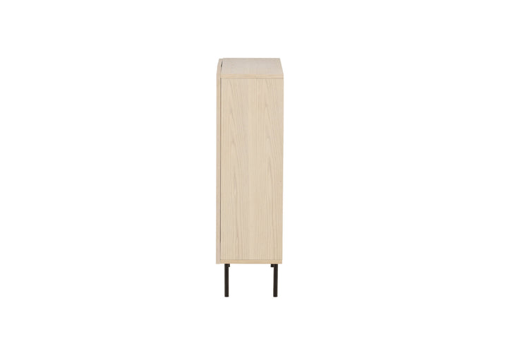 Vind Björkön High Cabinet Storage - Whitewash / Oak/faneer