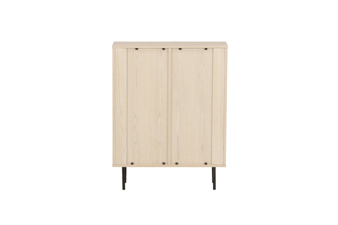 Vind Björkön High Cabinet Storage - Whitewash / Oak/faneer